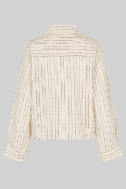 Dames blouse lange mouw ecru