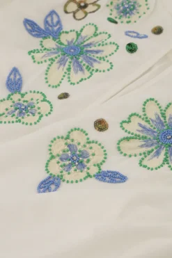 Dames blouse lange mouw ecru