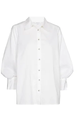 Dames blouse lange mouw ecru