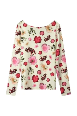 Dames blouse lange mouw ecru