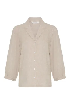Dames blouse lange mouw ecru