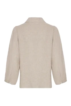 Dames blouse lange mouw ecru