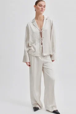 Dames blouse lange mouw ecru