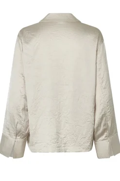 Dames blouse lange mouw ecru