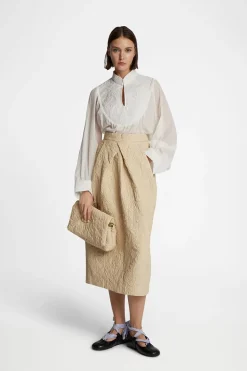 Dames blouse lange mouw ecru