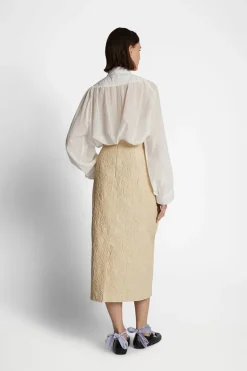 Dames blouse lange mouw ecru