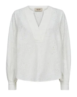 Dames blouse lange mouw ecru