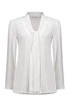 Dames blouse lange mouw ecru