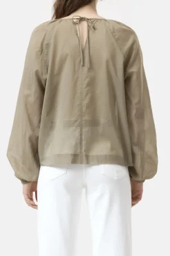 Dames blouse lange mouw groen