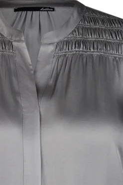 Dames blouse lange mouw grijs