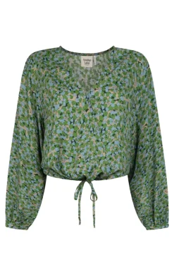 Dames blouse lange mouw groen
