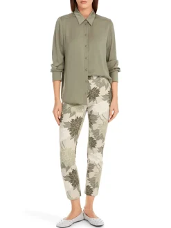 Dames blouse lange mouw groen