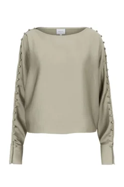 Dames blouse lange mouw groen
