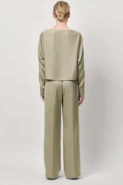 Dames blouse lange mouw groen