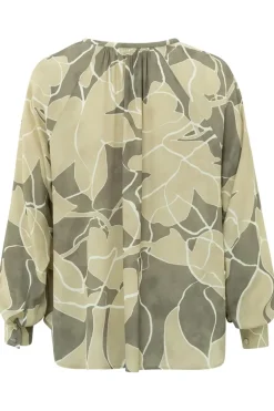 Dames blouse lange mouw groen