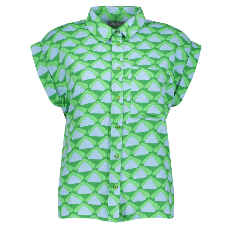 Dames blouse lange mouw groen