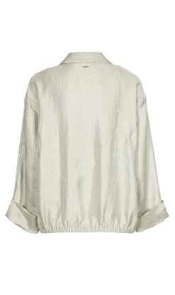 Dames blouse lange mouw grijs