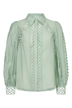Dames blouse lange mouw groen