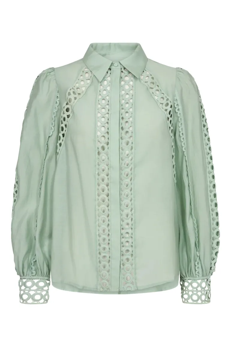 Dames blouse lange mouw groen