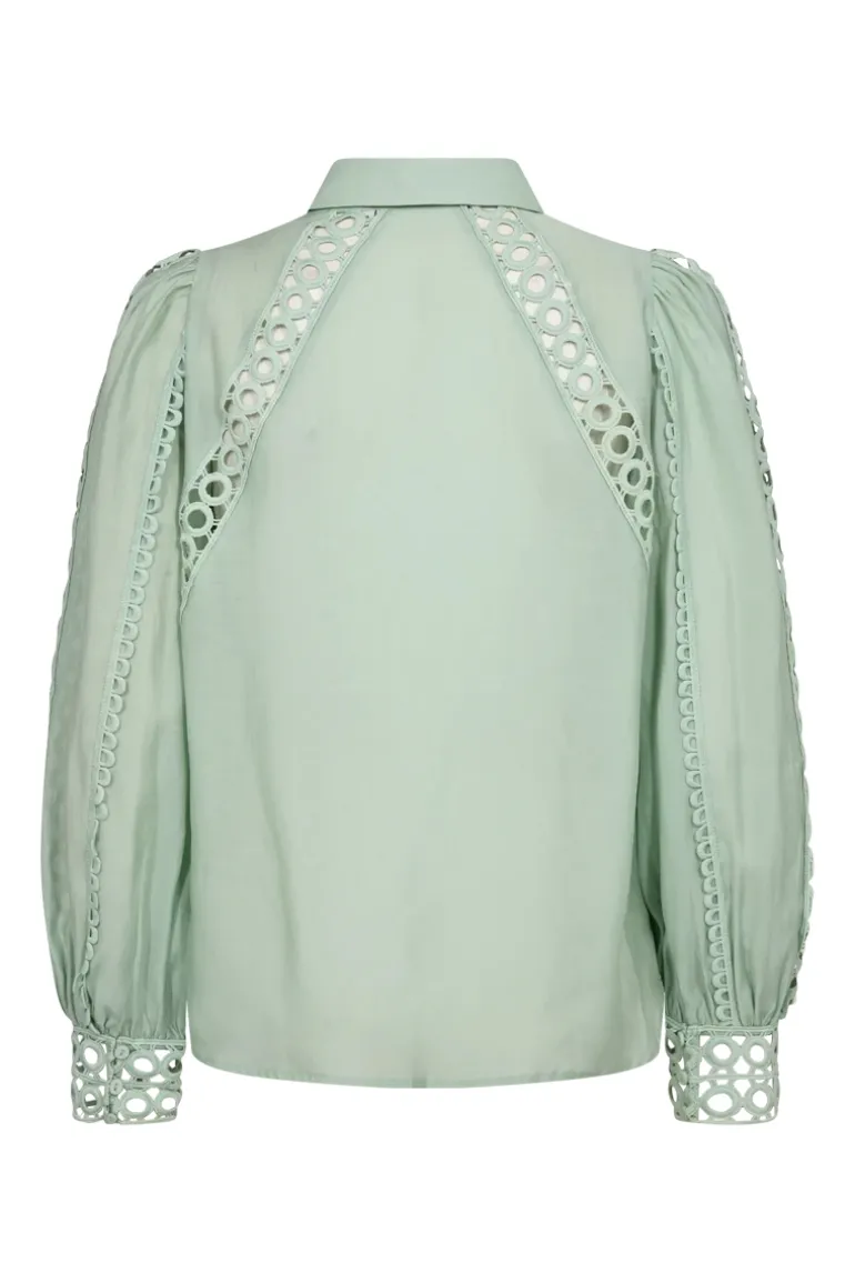 Dames blouse lange mouw groen