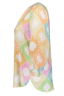Dames blouse lange mouw groen