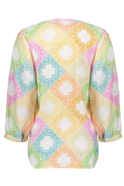 Dames blouse lange mouw groen