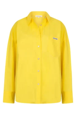 Dames blouse lange mouw geel
