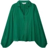 Dames blouse lange mouw groen