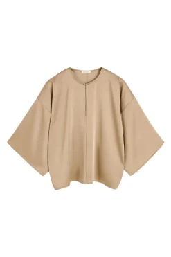 Dames blouse lange mouw goud