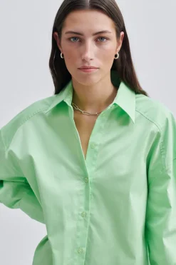Dames blouse lange mouw groen