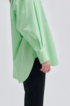 Dames blouse lange mouw groen