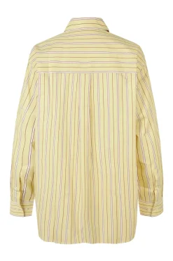 Dames blouse lange mouw geel