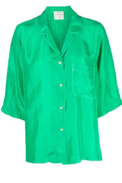 Dames blouse lange mouw groen
