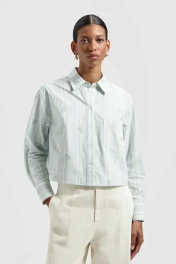 Dames blouse lange mouw groen