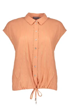 Dames blouse lange mouw oranje