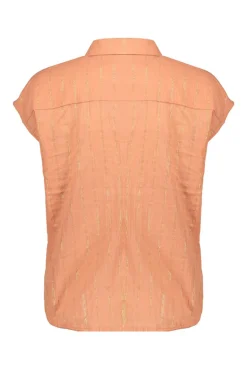Dames blouse lange mouw oranje