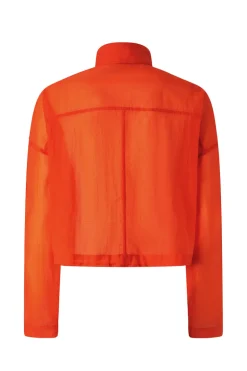 Dames blouse lange mouw oranje