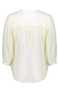 Dames blouse lange mouw oranje