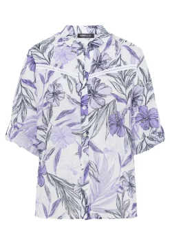 Dames blouse lange mouw paars