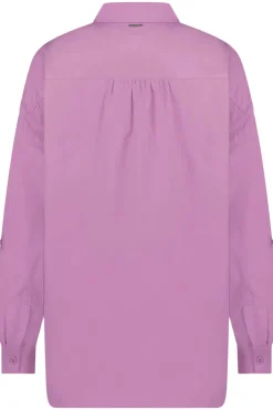 Dames blouse lange mouw paars