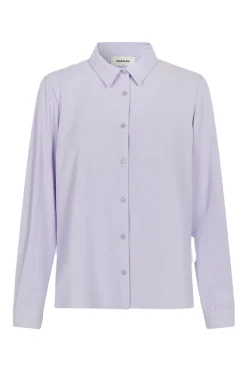 Dames blouse lange mouw paars