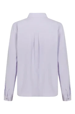 Dames blouse lange mouw paars