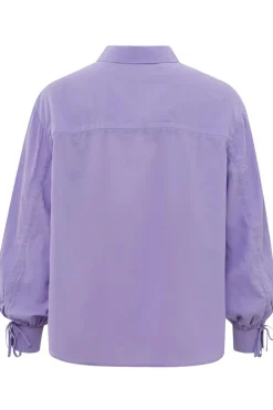 Dames blouse lange mouw paars