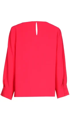 Dames blouse lange mouw rose