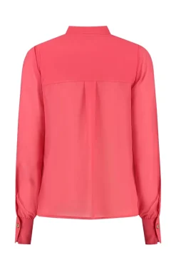 Dames blouse lange mouw rood