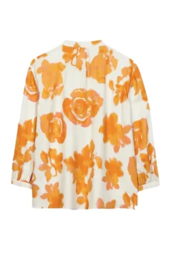 Dames blouse lange mouw rose