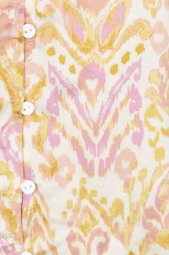 Dames blouse lange mouw rose