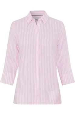 Dames blouse lange mouw rose