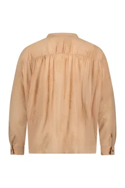 Dames blouse lange mouw rose