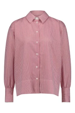 Dames blouse lange mouw rose